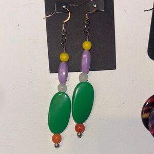 Colorful Beaded Dangle Earrings